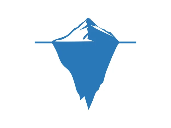 Icône Iceberg Isolé Sur Fond Blanc Illustration Vectorielle — Image vectorielle