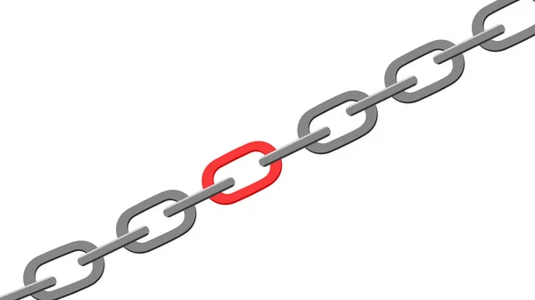 Steel Chain Strong Links Vector Illustration — Stock Vector