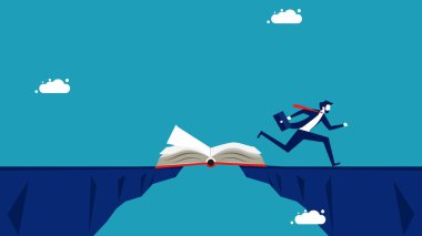 Bilgi fırsatlar yaratır. İş adamları boşluk vektörü üzerinden kitapla çalışıyorlar