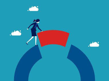 Missing important piece. complete assembly. business concept vector illustration