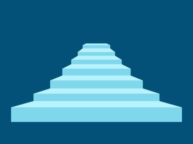 Ladder steps isolated on blue background. Ladder to success concept. vector illustration eps