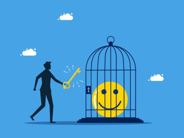 İş hayatında ya özgürsün ya da mutlu. Kafesteki mutluluğu serbest bırakmak için anahtarı kullanan adam.