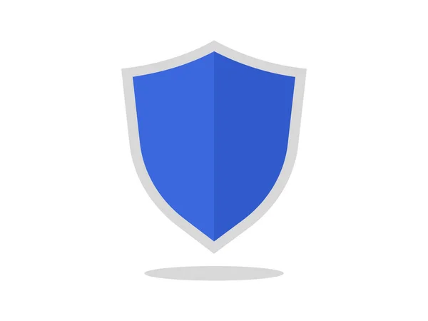 Синий Щит Значок Щита Выделен Белом Фоне Вектор Концепции Защиты — стоковый вектор
