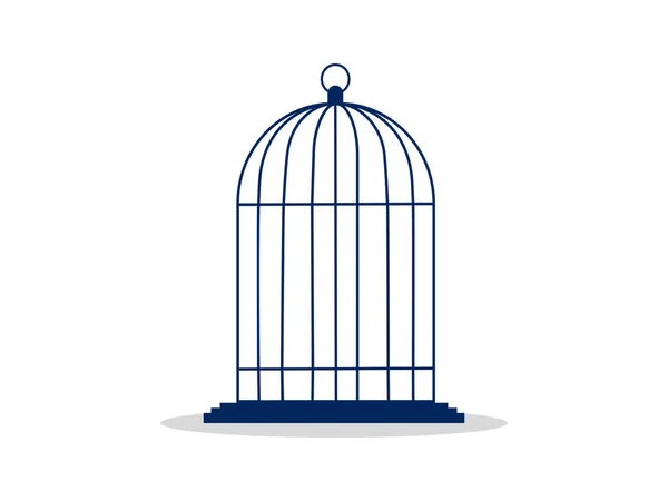 Gaiola Prisão Símbolo Falta Liberdade Prisão Ilustração Vetorial — Vetor de Stock