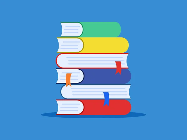 Στοίβα Βιβλίων Έννοια Της Μάθησης Διανυσματική Απεικόνιση Eps — Διανυσματικό Αρχείο