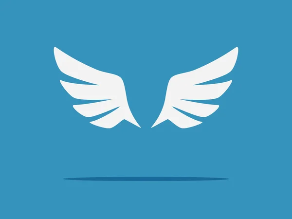 天使の鳥の羽 背景に白い羽が孤立 ベクトル図Eps — ストックベクタ