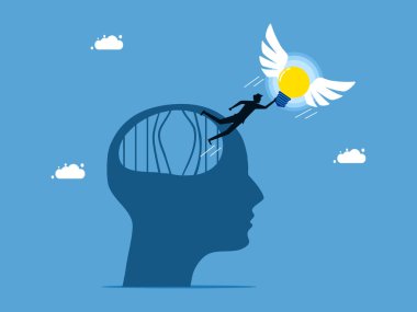 Düşünce ve hayal gücü özgürlüğü. Ampul adamı beyin hapishanesinden kaçmaya yönlendirdi.