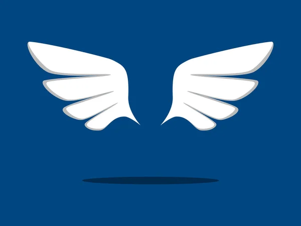 Крылья Птиц Белые Ангелы Пара Крыльев Векторные Иллюстрации — стоковый вектор
