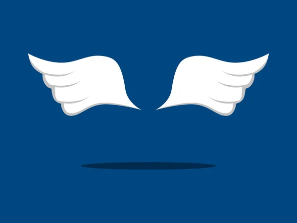 Vogelflügel Oder Weiße Engel Ein Paar Flügel Vektorillustration Eps — Stockvektor