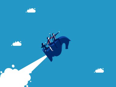 Strateji ya da İş Planlama Departmanı. Bir grup işadamı satranç atı vektörü kullanıyor.