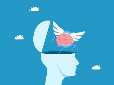 Bağımsız düşünceler. Beynin baş vektöründen çıkan kanatları vardır.