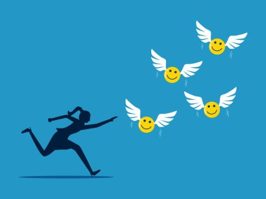 Zihinsel sorunlar. Kadın takibi iyimser bir ruh hali taşıyıcısını yakalıyor