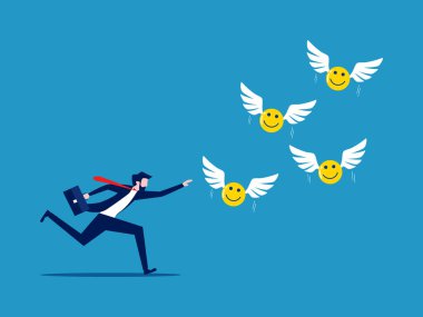 Zihinsel sorunlar. İş adamı takibi iyimser bir ruh hali taşıyıcısını yakaladı