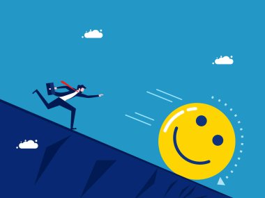 İş adamları iyimser fikir vektörü kovalıyorlar