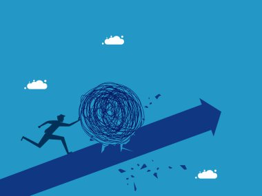 Bir probleme takıldım. Adam sorunları zorluyor. vektör