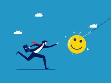 İş adamları iyimserliğin kurbanlarıdır. vektör illüstrasyonu