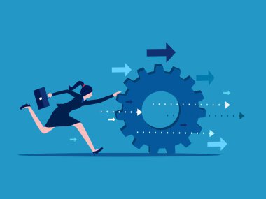 Sürücü işi. İş kadını vites yükseltiyor