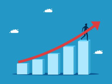 Şirket liderleri şirket organizasyonunu büyütür. vektör