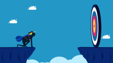 İş kadını büyük hedefler için engelleri göze almaya hazır.