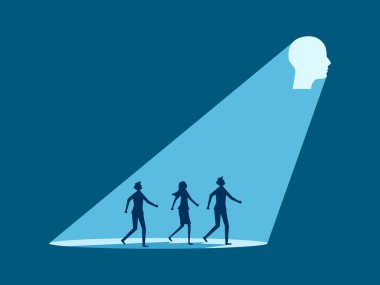 Konsepte bakıyorum. İnsan başı simge vektörüne bakma işi