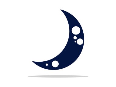 hilal ay simgesi arkaplan vektör illüstrasyonunda izole