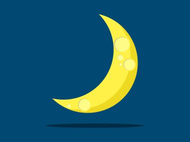 arkaplan vektör çiziminde izole edilmiş hilal ayı