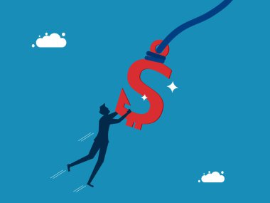 Finansal dolandırıcılık. Adam para taşıyıcısının tuzağına düşüyor.