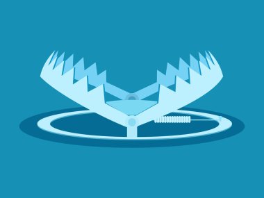 Tuzak. Arka planda izole edilmiş. vektör illüstrasyonu