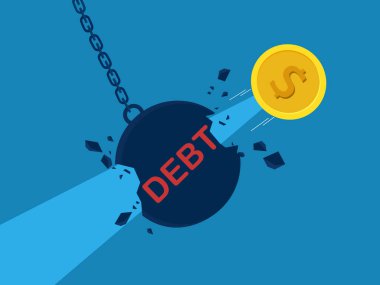 Bozuk paralar borç vektörü çiziminde uçar