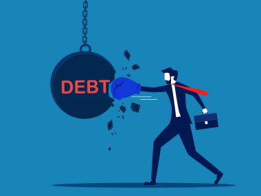 Borç yok. İşadamı bir borç topunu yumrukladı ve vektörü yok etti