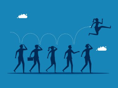 Terfi. İş adamları çalışanlarını başarı vektörü olarak kullanıyor.