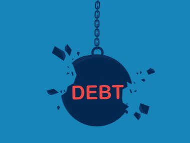 Borçtan kurtulmak için yatırım yapmak. Yok Edilmiş Borç Topu vektörü