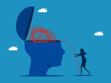 Psikolojik destek. İş kadını büyük baş vektörden kaosu kaldırdı