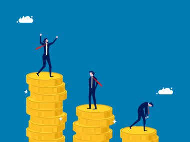 İş adamı ve para sınıfı. vektör illüstrasyonu