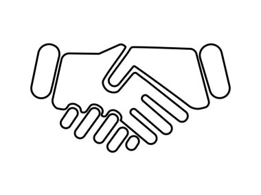 Tokalaşma taslak simgesi. Anlaşma konsepti. Vektör illüstrasyonu