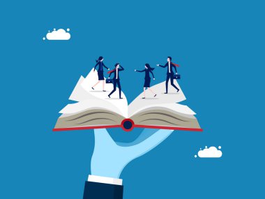 Yeni çalışanlar için prosedür ya da kurallar. İş adamları ve yeni çalışanlar için kılavuz Vektör