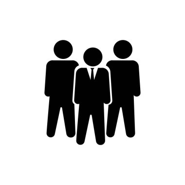 Bir grup insan simgesi, takım lideri vektör illüstrasyonu