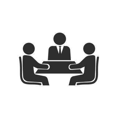 Anlaşma çalışma simgesi vektör illüstrasyonu