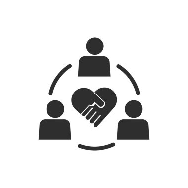 İşbirliği Simgesi Takım Çalışması vektör çizimi