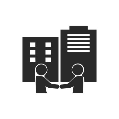 İşbirliği ve el sıkışma anlaşması simgeleri vektörü