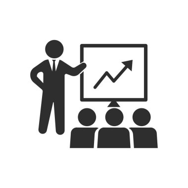 Vizyon toplantısı. İş stratejisi. vektör illüstrasyonu