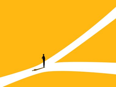 İş adamları seçtikleri yolu seçerler. vektör