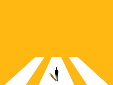 İş adamları kişisel yola odaklanmayı seçer. vektör