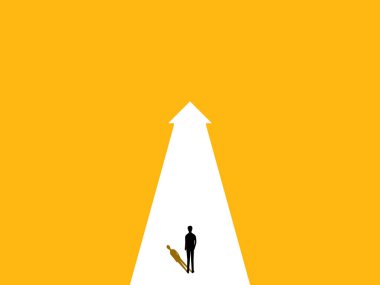 İş adamları ilerici yolu seçer. vektör