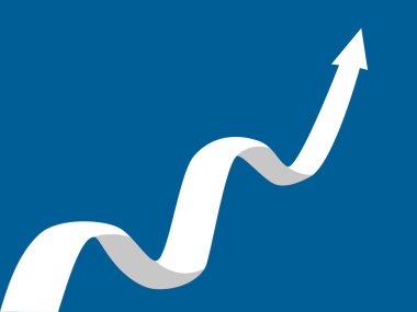 Değişkenlik ve büyüme grafiği. vektör illüstrasyonu