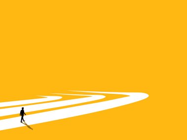 İş Adamı Kişisel Yol Vektöründen Emin