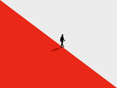 İş adamları tehlike bölgesini ya da kişisel güvenlik bölgesini terk eder. vektör