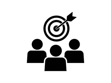  Hedef Seyirci Simgesi, Doğru Hedef. vektör