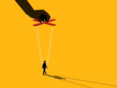 Propaganda ya da organizasyon yönetimi, kontrol gücü. Kuklacı ve çalışan