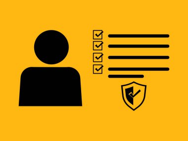 KYC simgesi. KYC müşteri veri doğrulaması. vektör